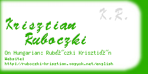 krisztian ruboczki business card